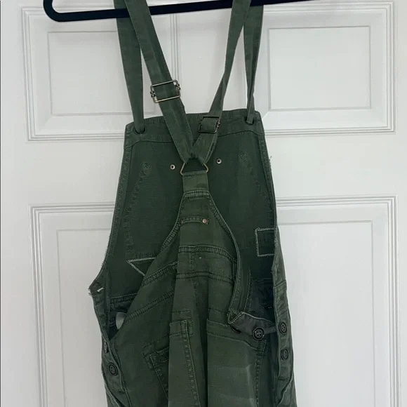 Anthropologie Green Overalls with Geometric Patches - Picture 8 of 12